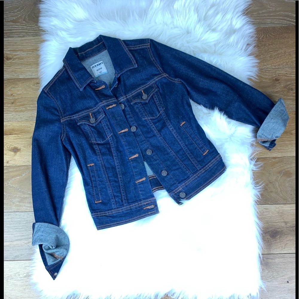Old Navy Dark Rinse Jean Jacket XS/TP Pre-Owned